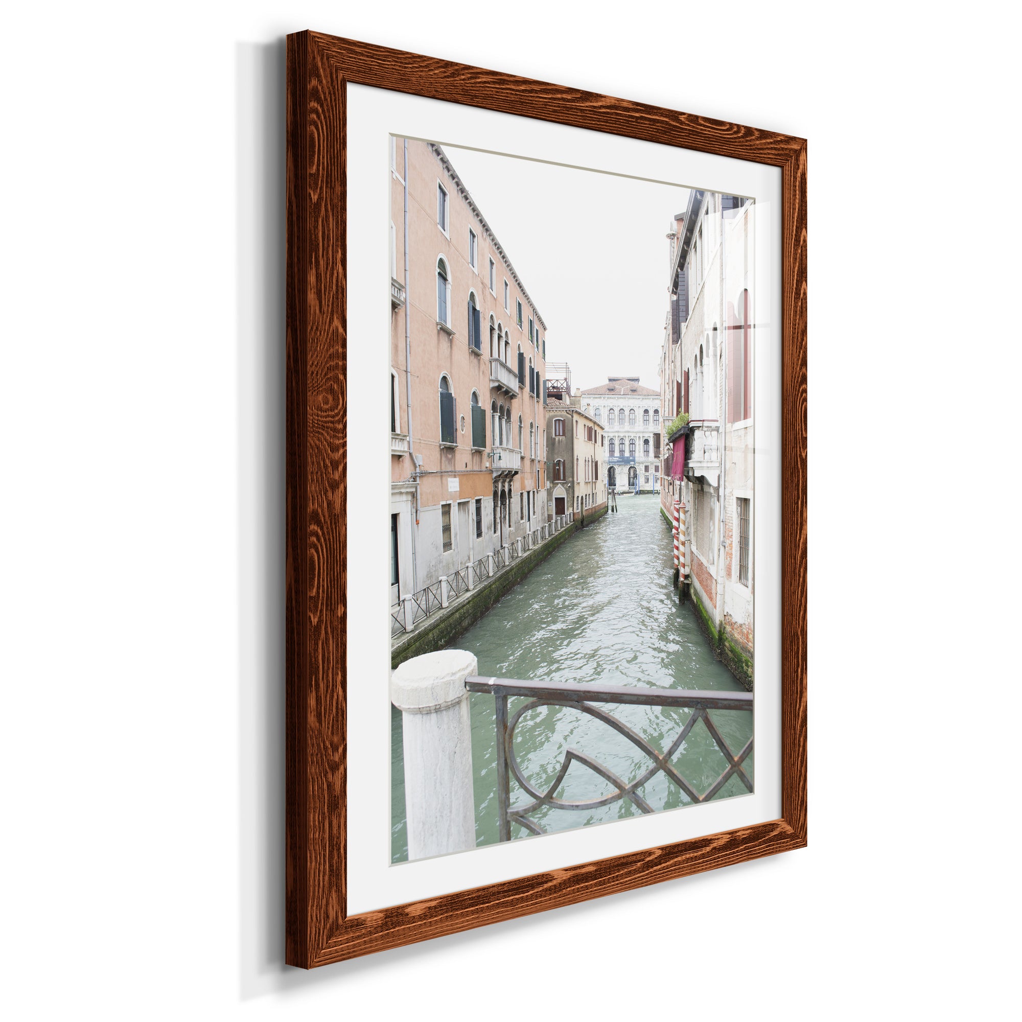 Venice Canal I - Premium Framed Print - Distressed Barnwood Frame - Ready to Hang