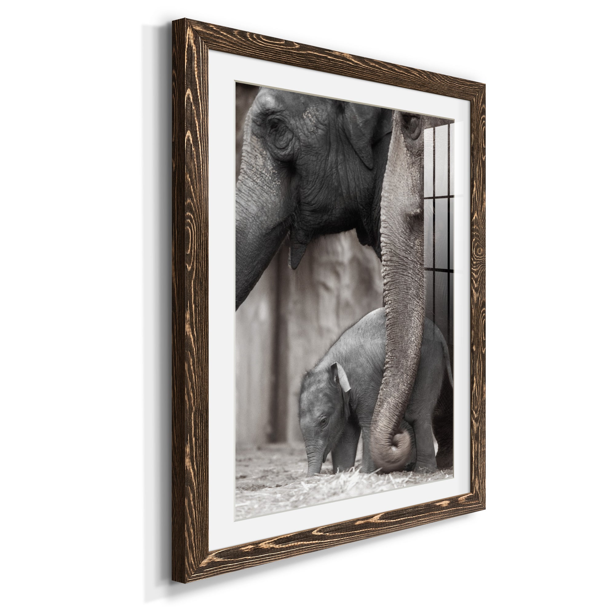 Family Moment - Barnwood Framed Art Print