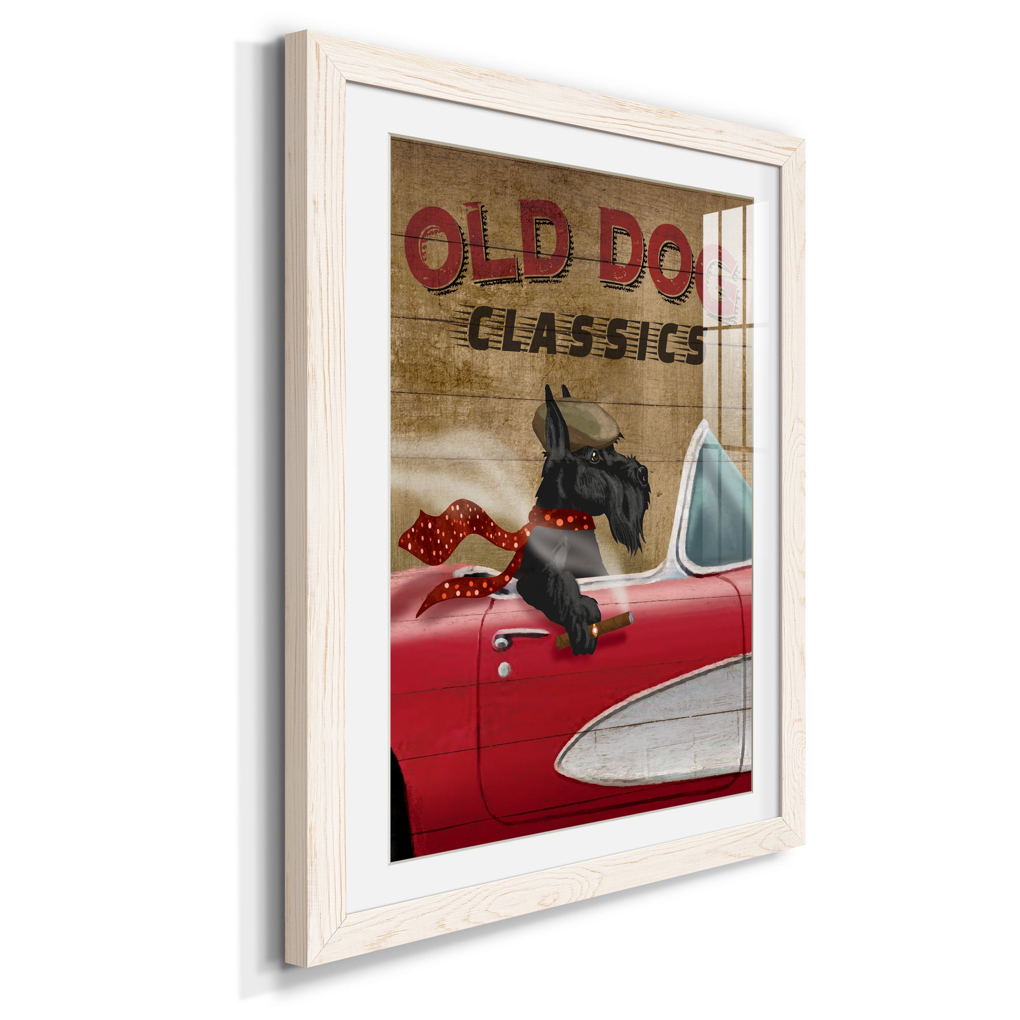 Old Dog Classics - Premium Framed Print - Distressed Barnwood Frame - Ready to Hang