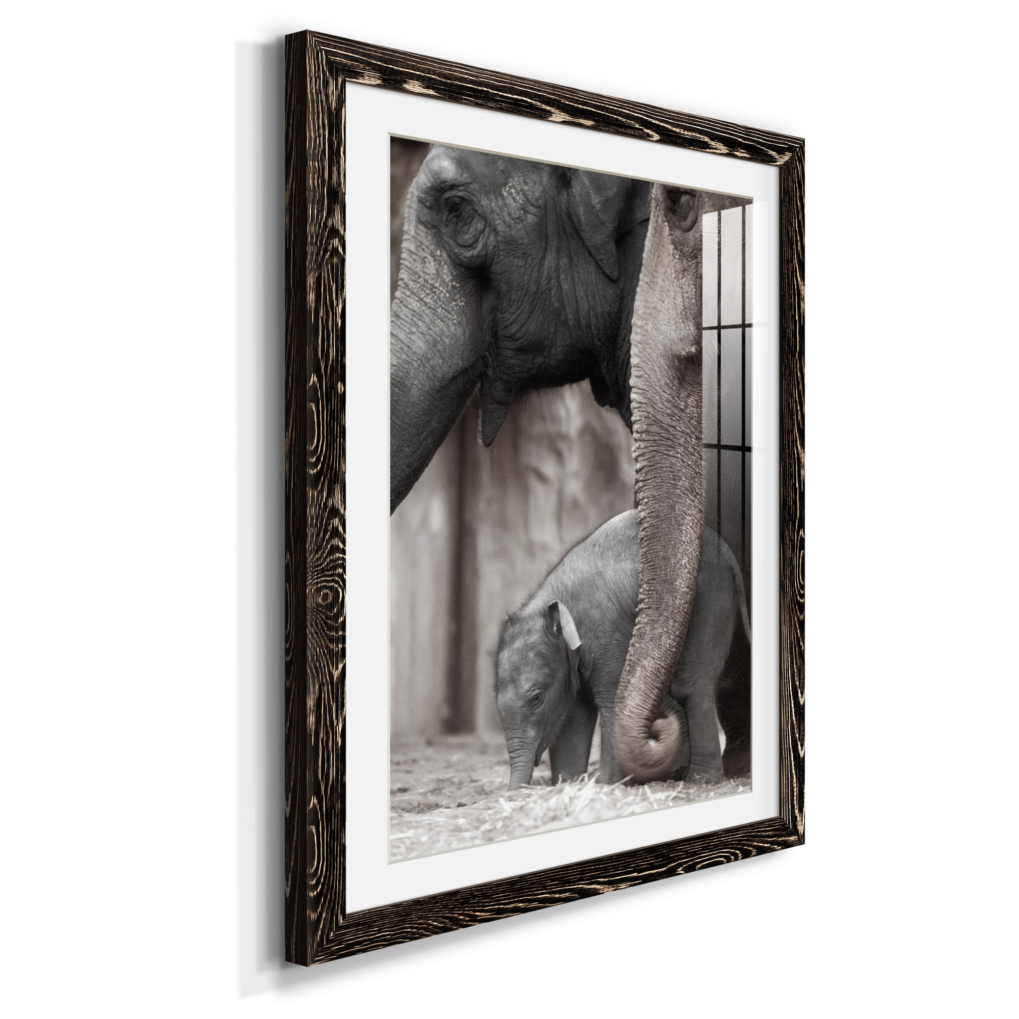 Family Moment - Barnwood Framed Art Print