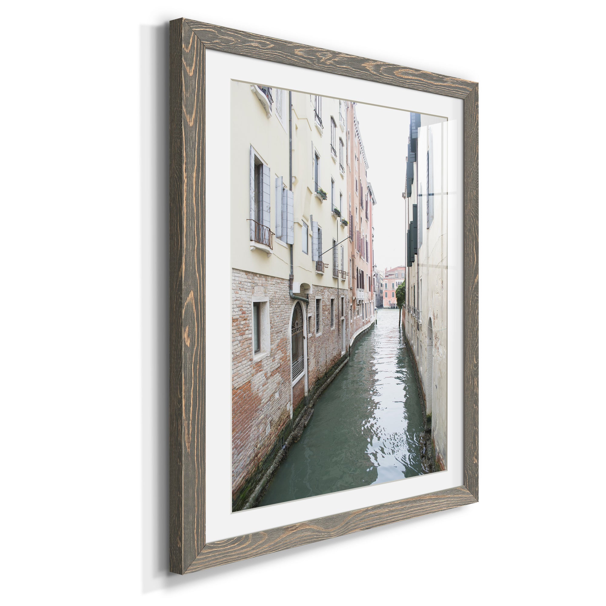 Venice Canal II - Premium Framed Print - Distressed Barnwood Frame - Ready to Hang