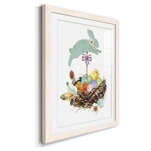 Bunny Hop - Barnwood Framed Art Print