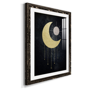Jeweled Moon - Premium Framed Print - Distressed Barnwood Frame - Ready to Hang