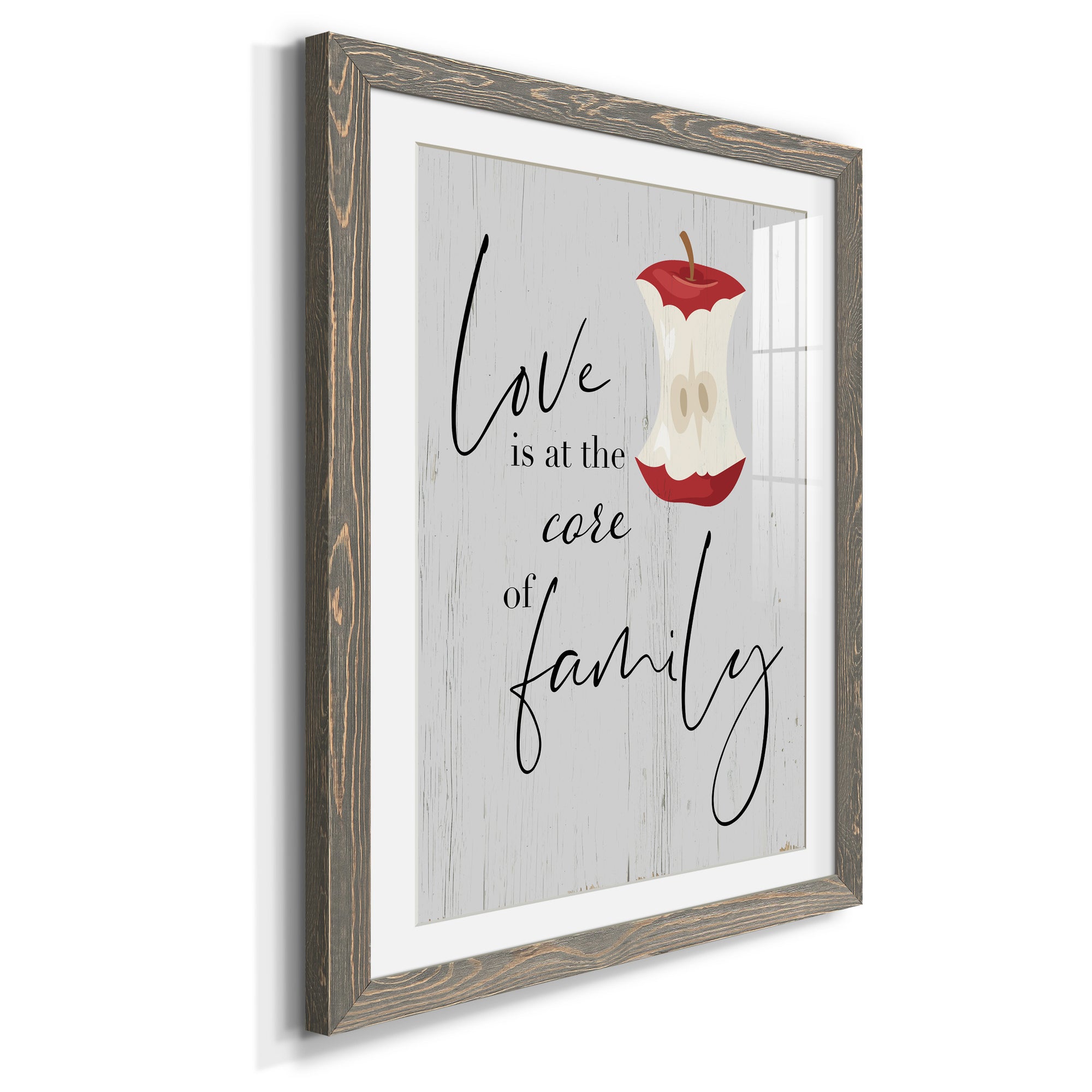 Core of Family - Premium Framed Print - Distressed Barnwood Frame - Ready to Hang