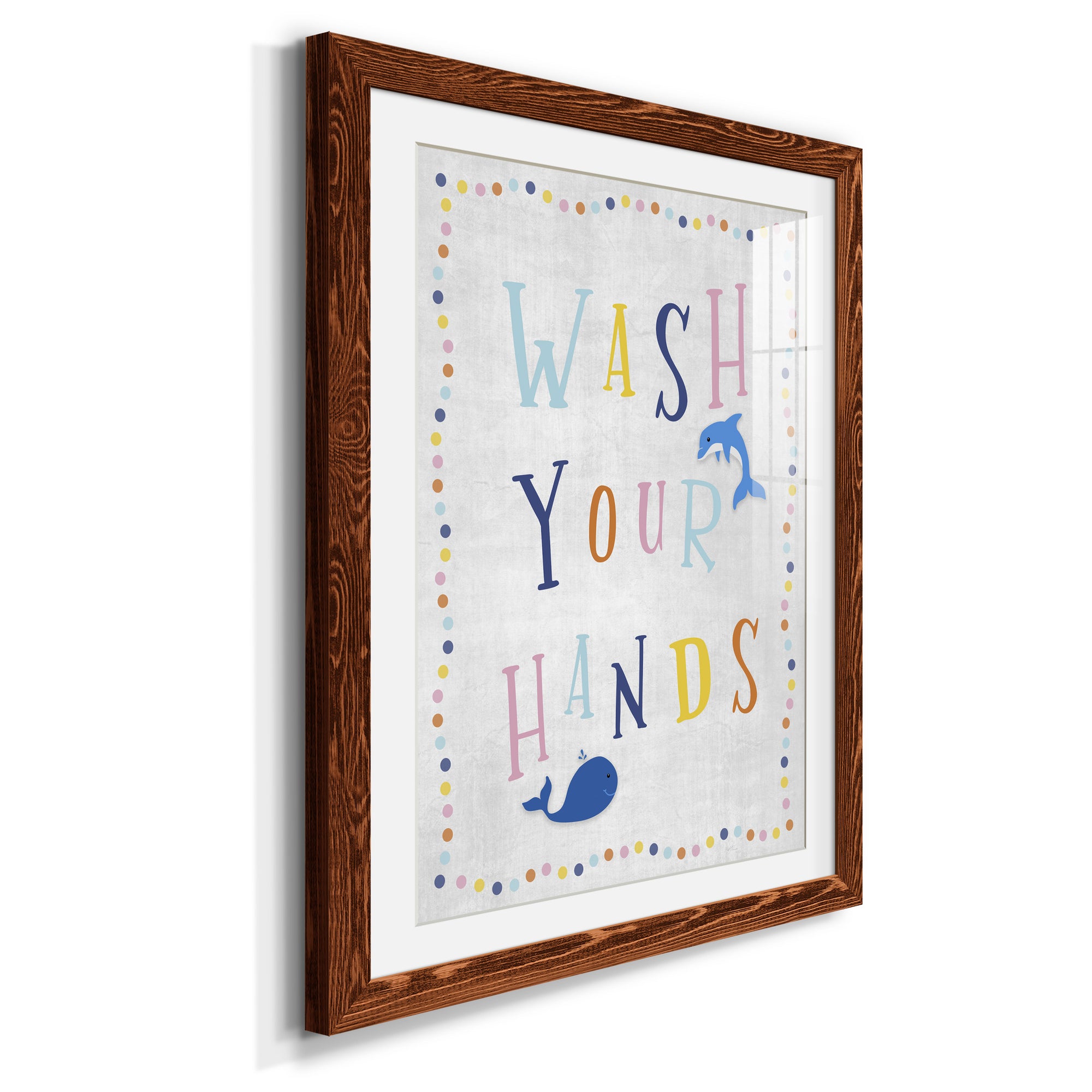 Wash Your Hands - Premium Framed Print - Distressed Barnwood Frame - Ready to Hang