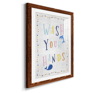 Wash Your Hands - Premium Framed Print - Distressed Barnwood Frame - Ready to Hang