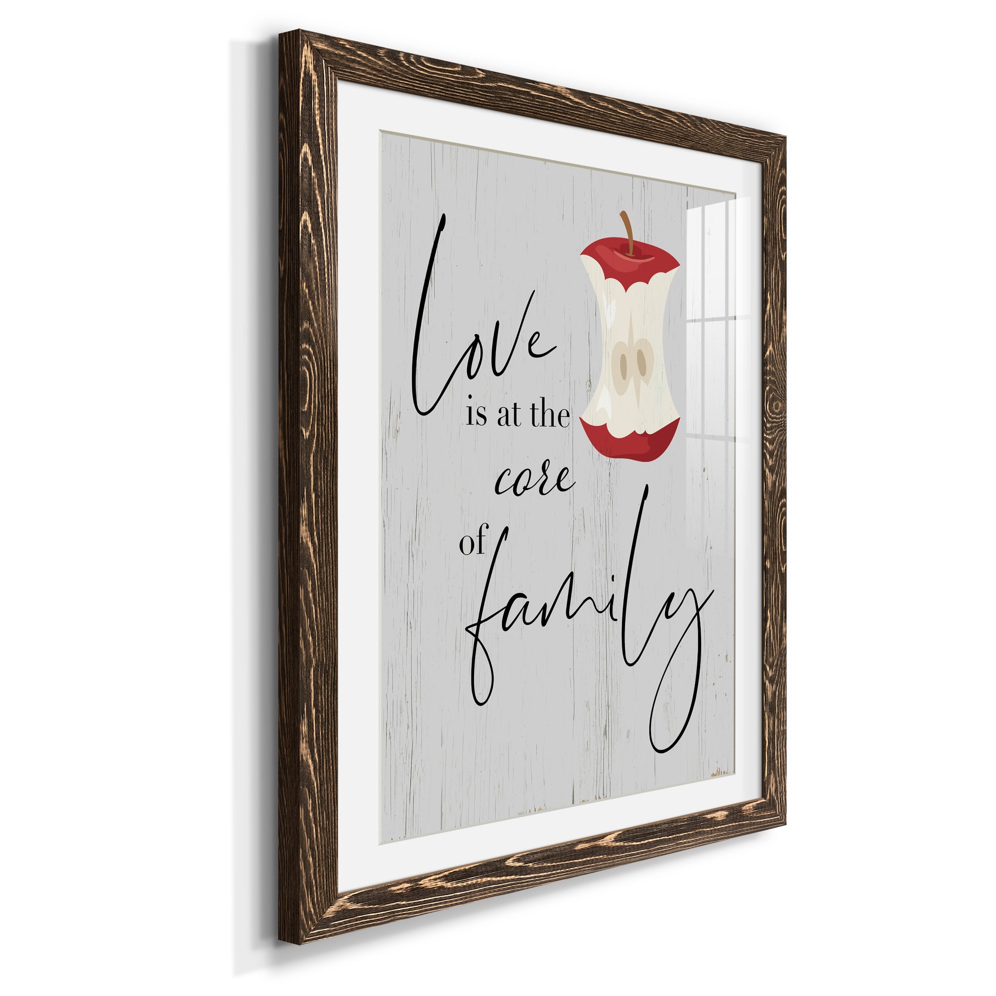 Core of Family - Premium Framed Print - Distressed Barnwood Frame - Ready to Hang