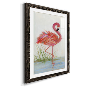 Flamingo I - Barnwood Framed Art Print