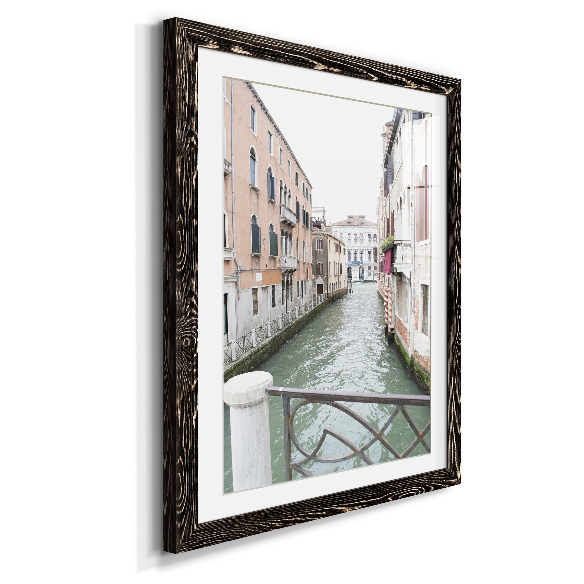 Venice Canal I - Premium Framed Print - Distressed Barnwood Frame - Ready to Hang