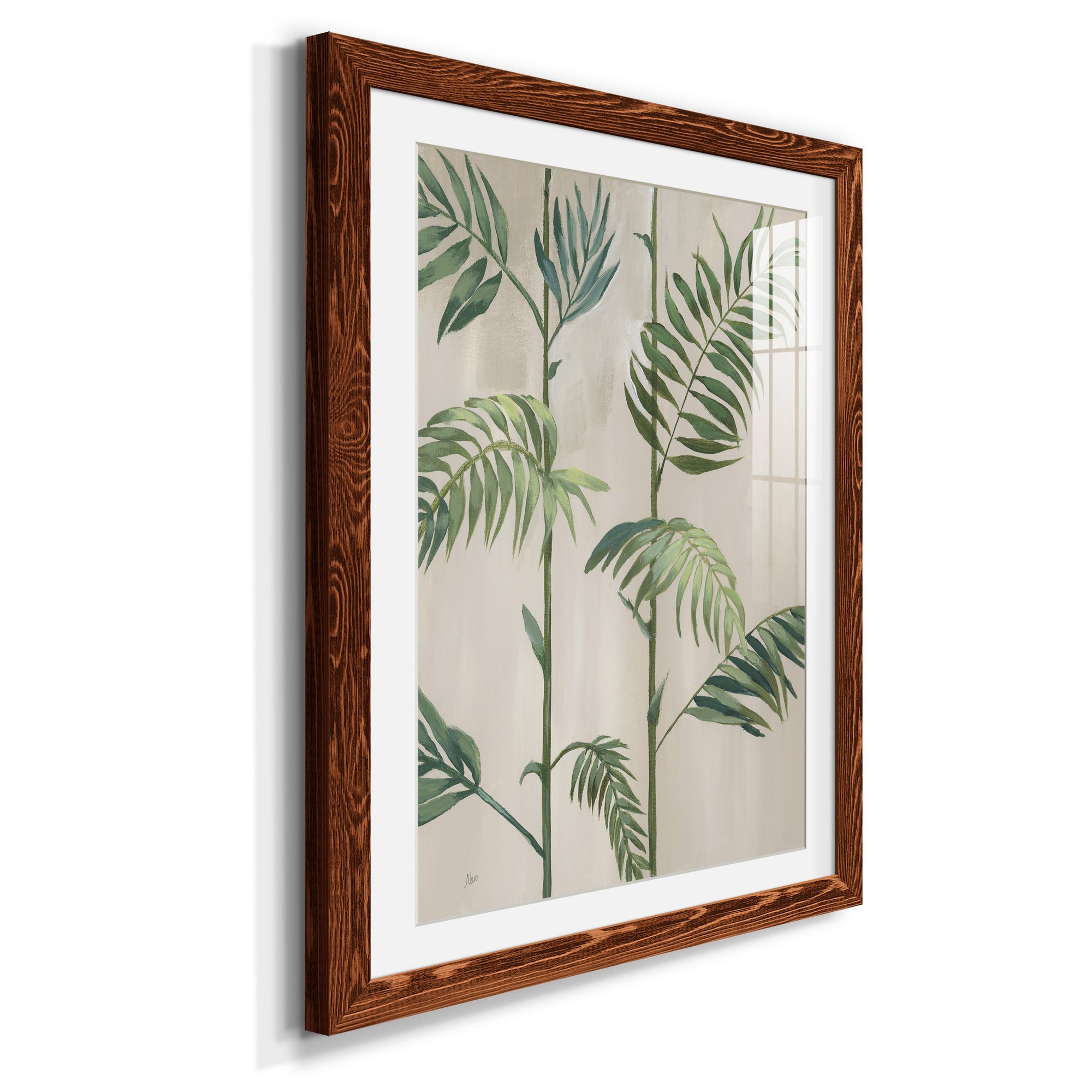 Modern Fronds I - Barnwood Framed Art Print