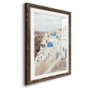 Santorini - Premium Framed Print - Distressed Barnwood Frame - Ready to Hang