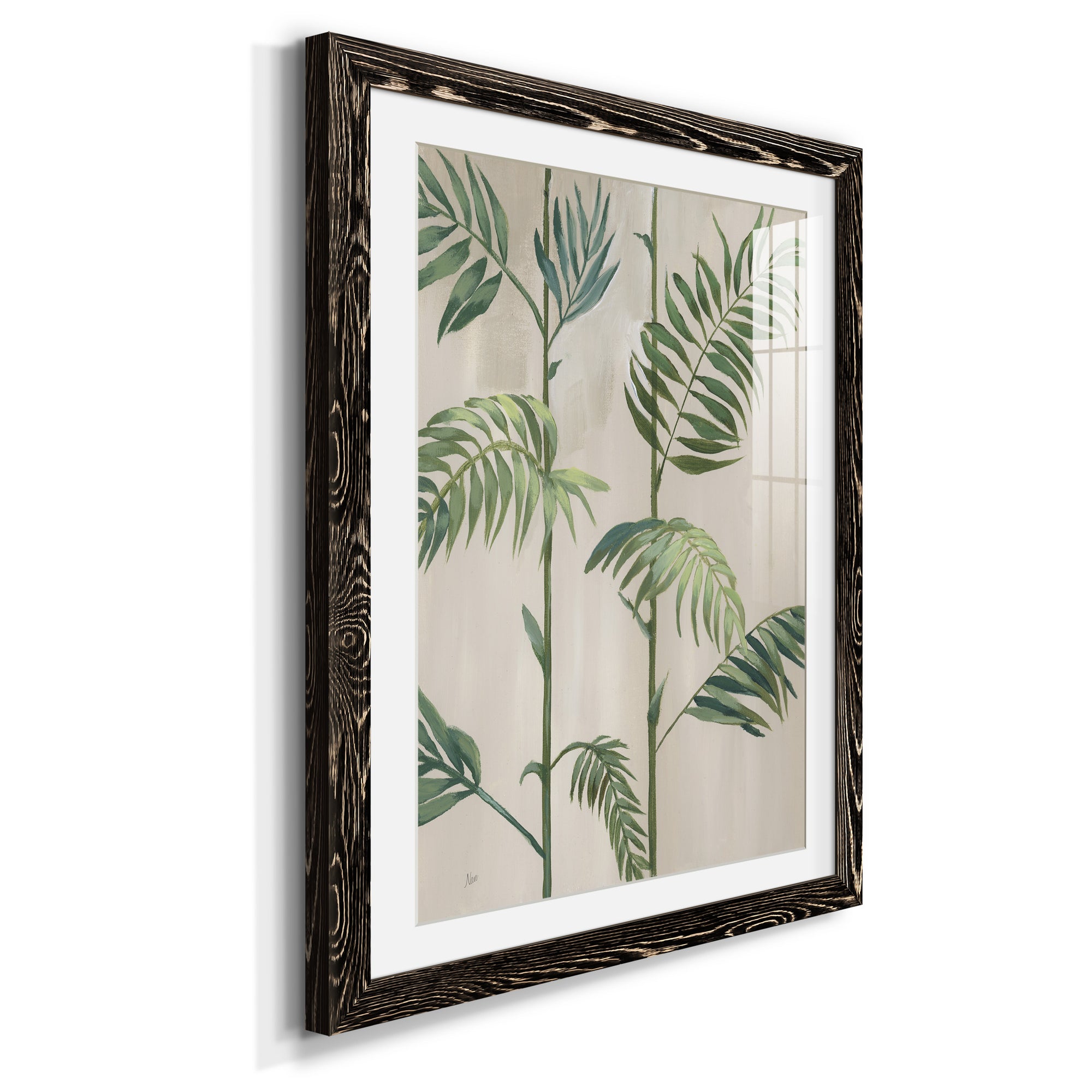 Modern Fronds I - Barnwood Framed Art Print