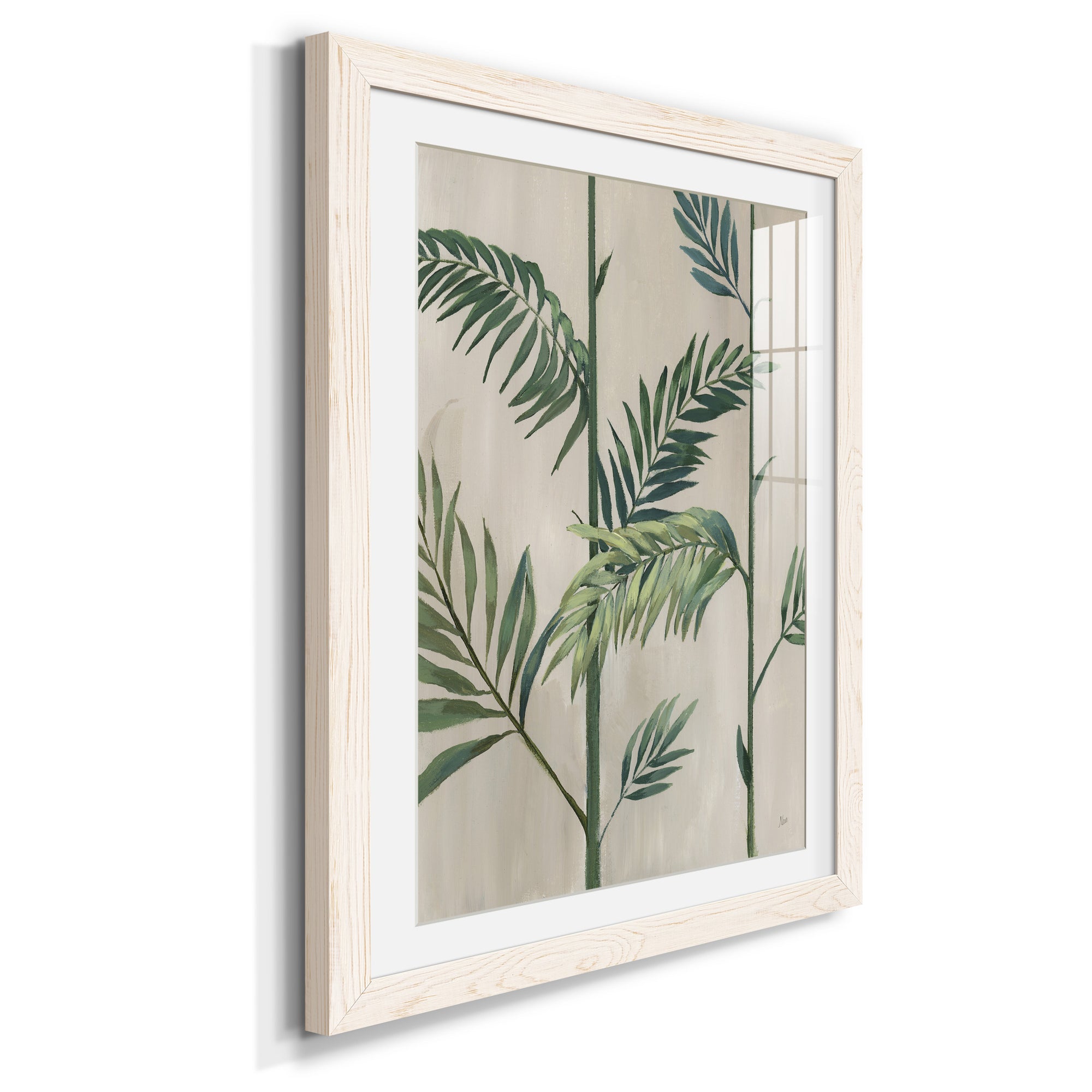 Modern Fronds II - Barnwood Framed Art Print