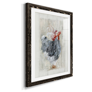 Sunday Best Hen - Barnwood Framed Art Print