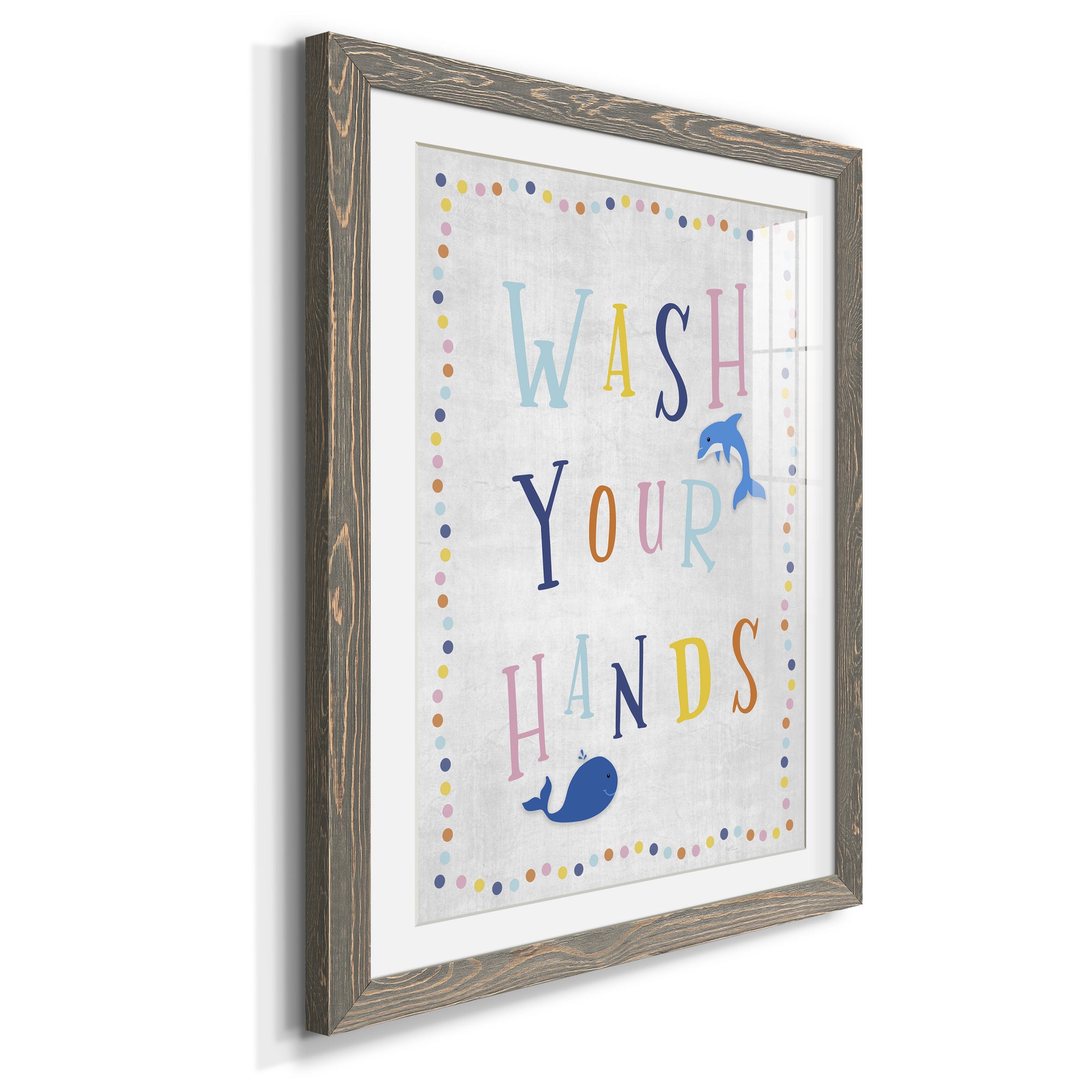 Wash Your Hands - Premium Framed Print - Distressed Barnwood Frame - Ready to Hang