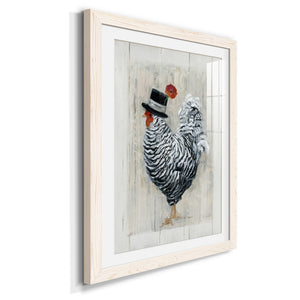 Sunday Best Rooster - Barnwood Framed Art Print