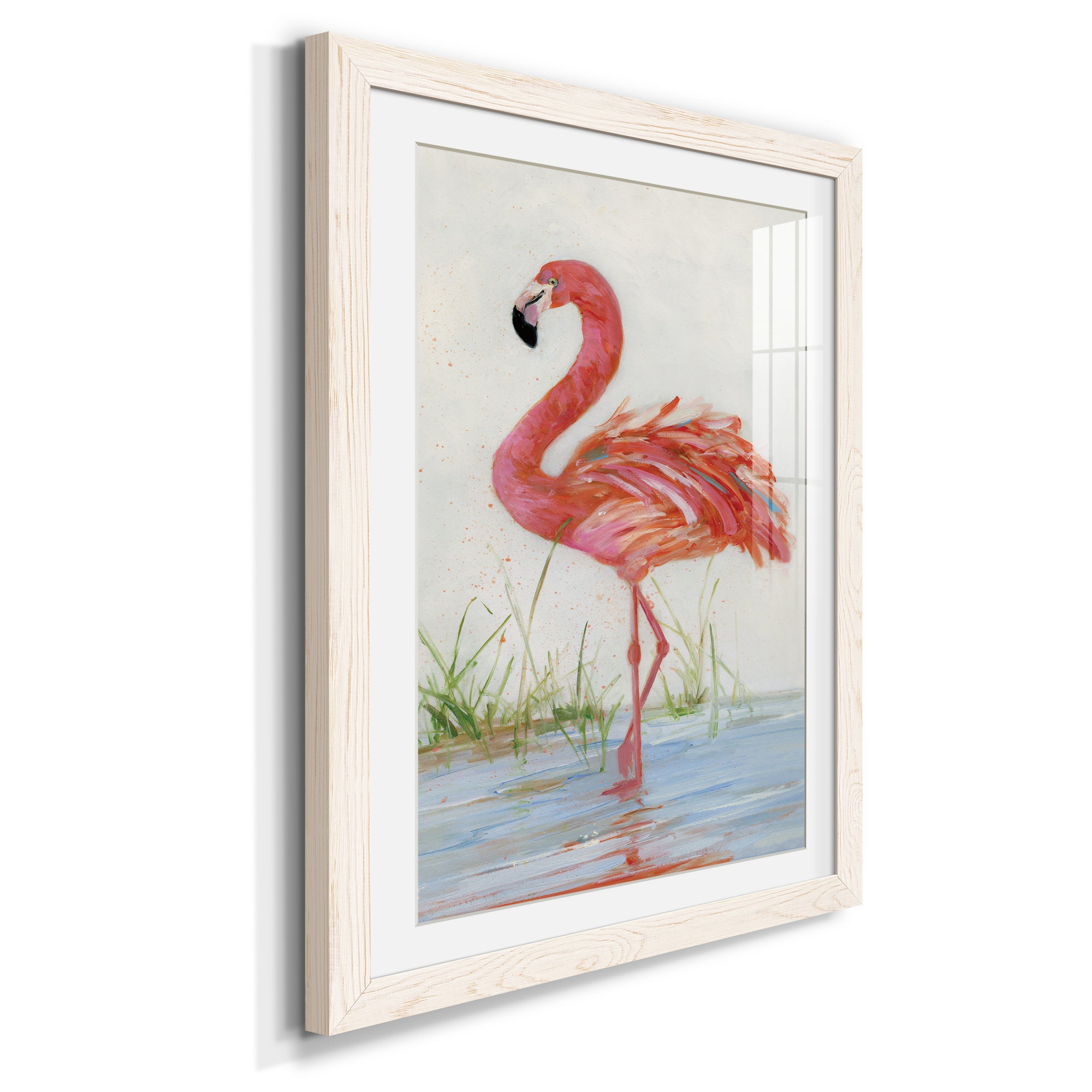 Flamingo II - Barnwood Framed Art Print