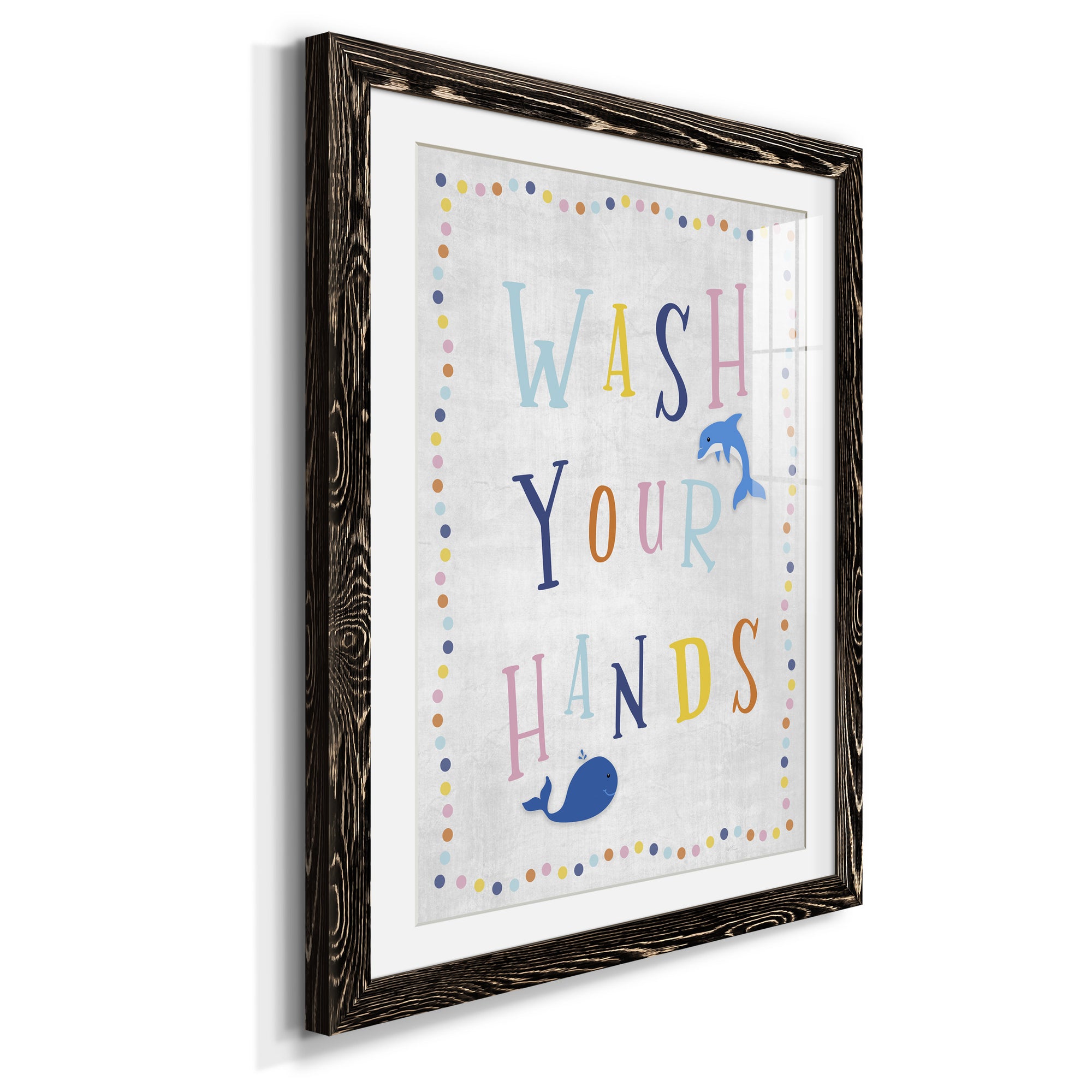 Wash Your Hands - Premium Framed Print - Distressed Barnwood Frame - Ready to Hang