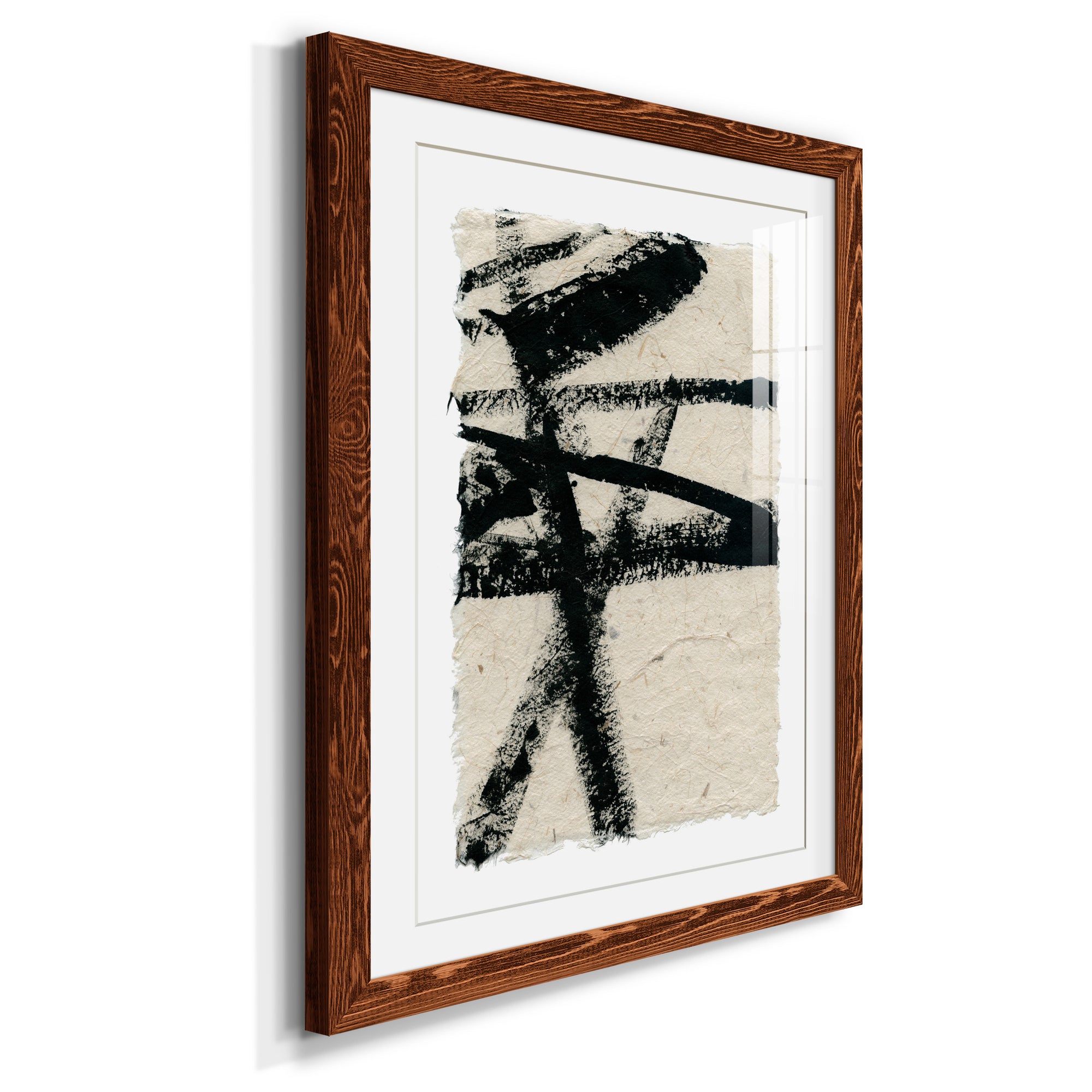 Lines Crossed III - Premium Framed Print - Distressed Barnwood Frame - Ready to Hang