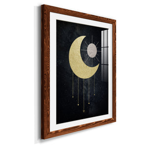 Jeweled Moon - Premium Framed Print - Distressed Barnwood Frame - Ready to Hang