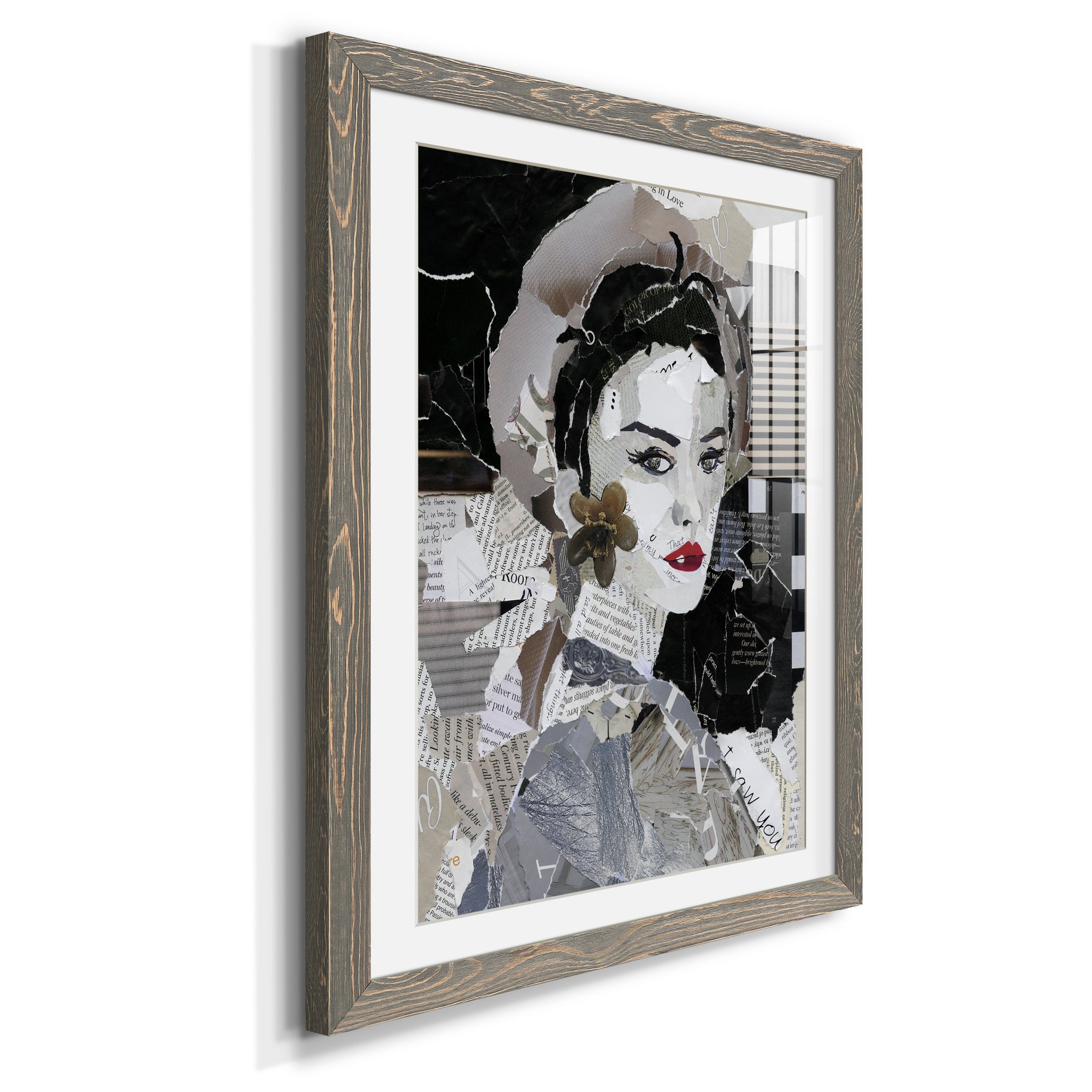 Runway Pause - Barnwood Framed Art Print