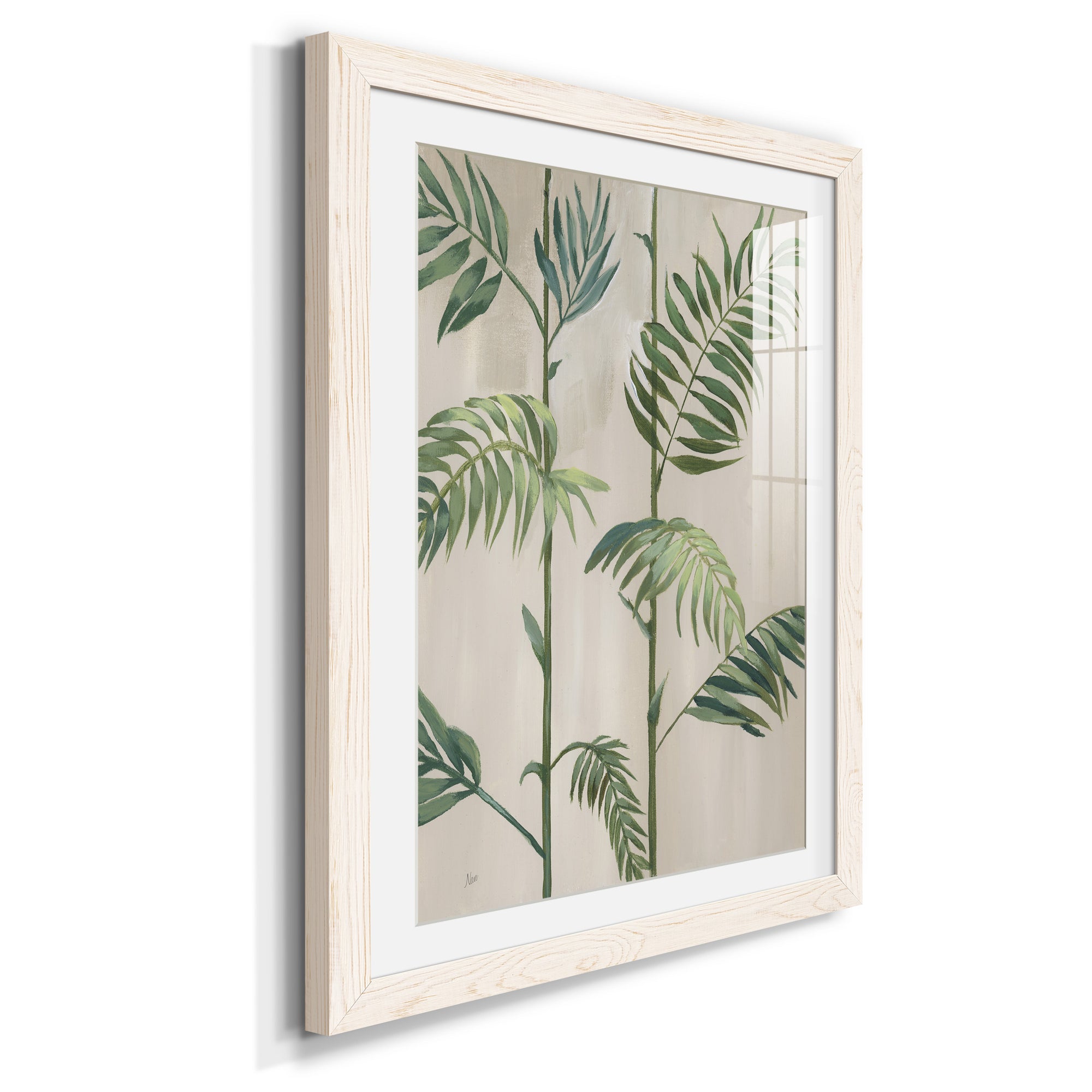 Modern Fronds I - Barnwood Framed Art Print