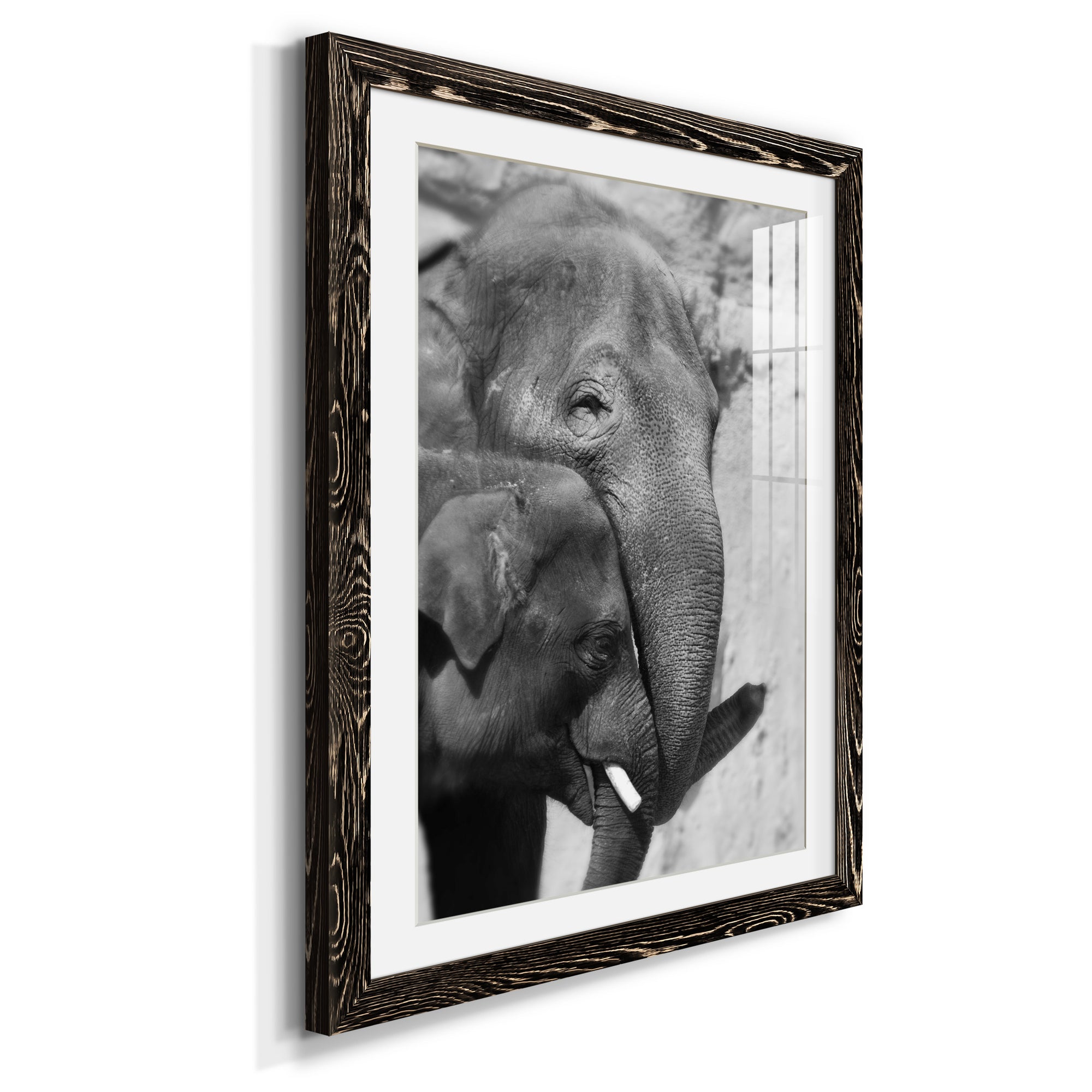 Tender Moment - Barnwood Framed Art Print