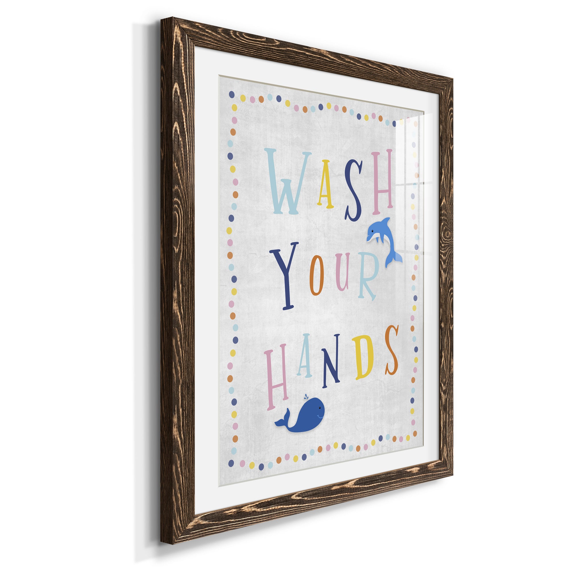 Wash Your Hands - Premium Framed Print - Distressed Barnwood Frame - Ready to Hang