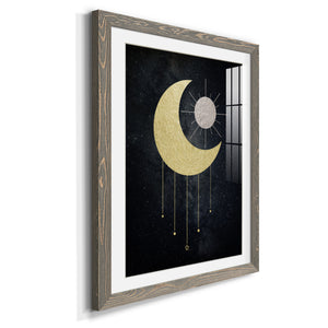 Jeweled Moon - Premium Framed Print - Distressed Barnwood Frame - Ready to Hang