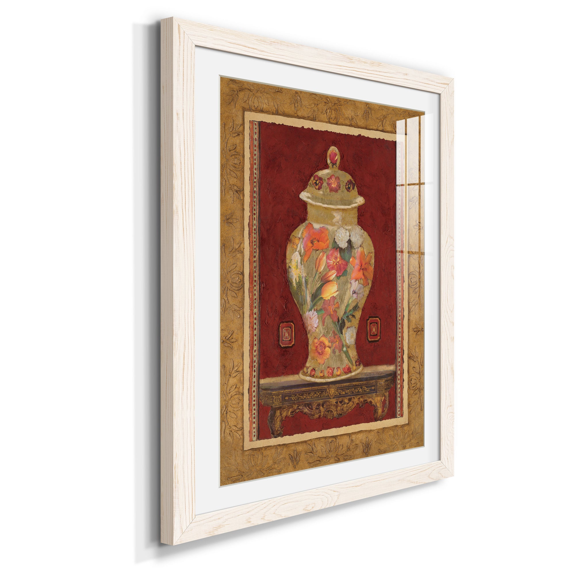 Romantic Urn II - Barnwood Framed Art Print