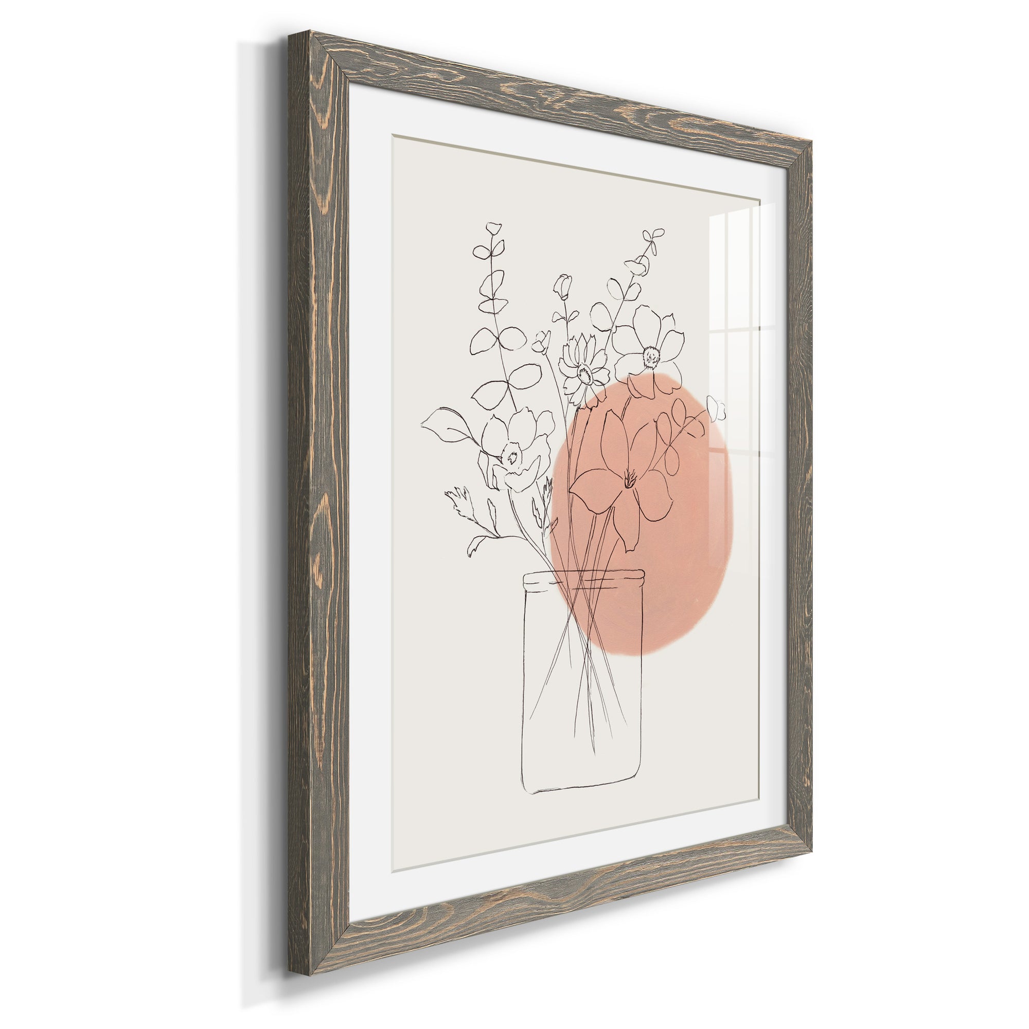 Contemporary Wildflower Bouquet - Premium Framed Print - Distressed Barnwood Frame - Ready to Hang