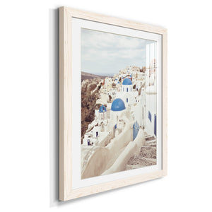 Santorini - Premium Framed Print - Distressed Barnwood Frame - Ready to Hang