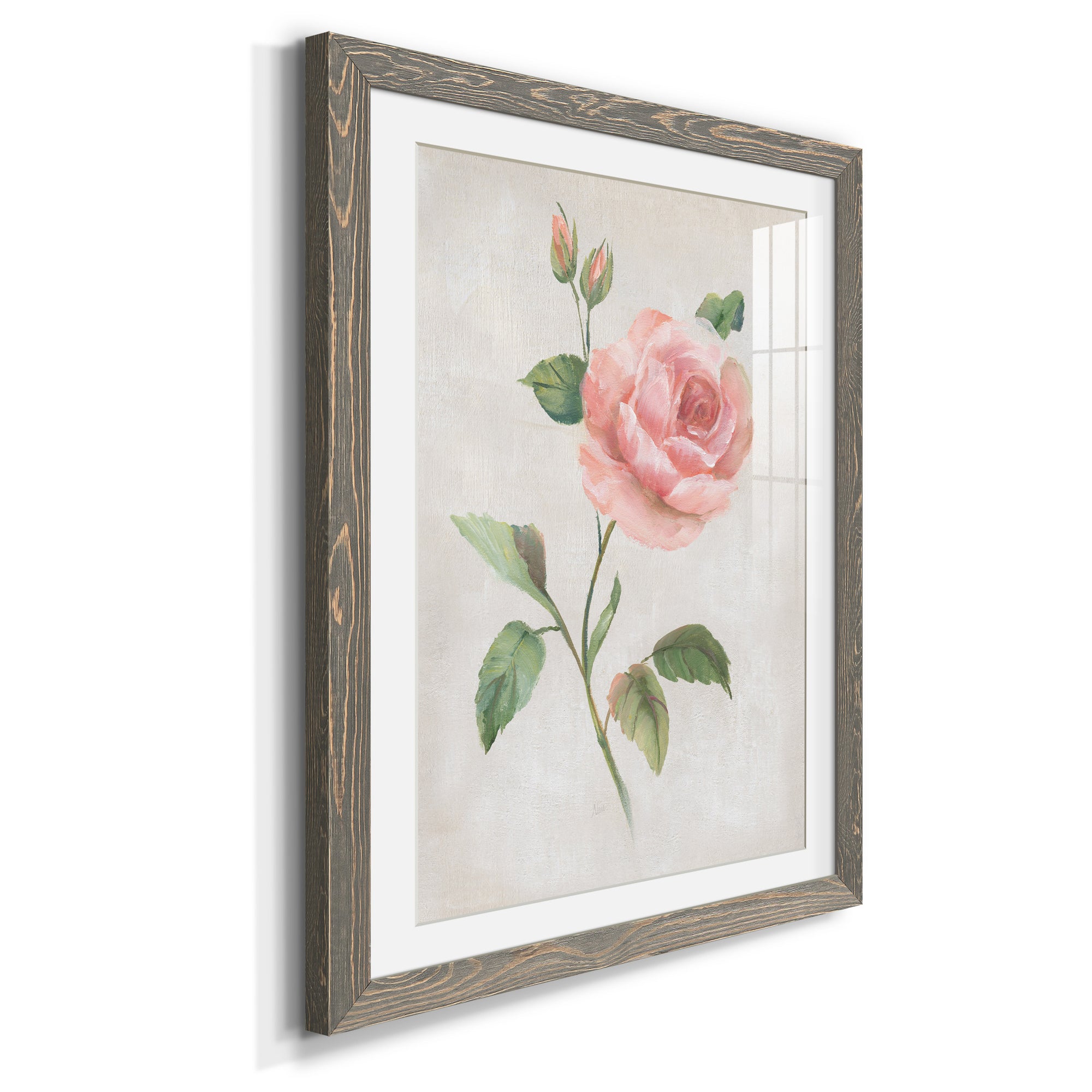 Grandiflora I - Barnwood Framed Art Print