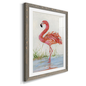 Flamingo II - Barnwood Framed Art Print