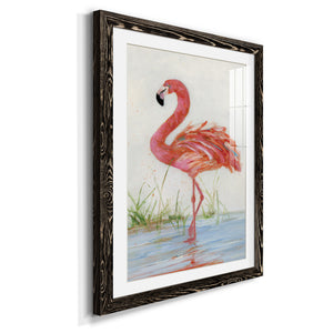 Flamingo II - Barnwood Framed Art Print