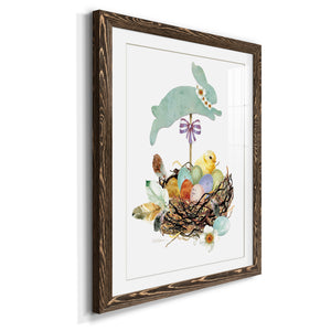 Bunny Hop - Barnwood Framed Art Print