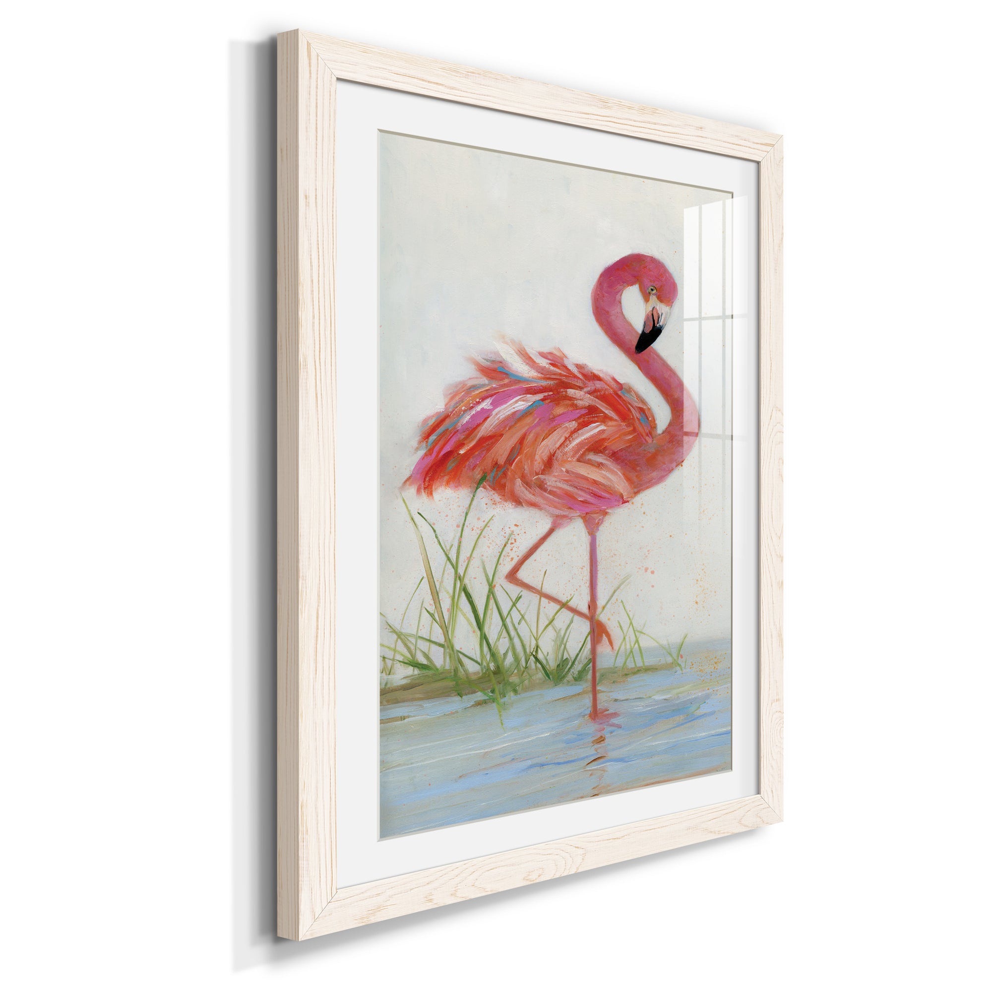 Flamingo I - Barnwood Framed Art Print