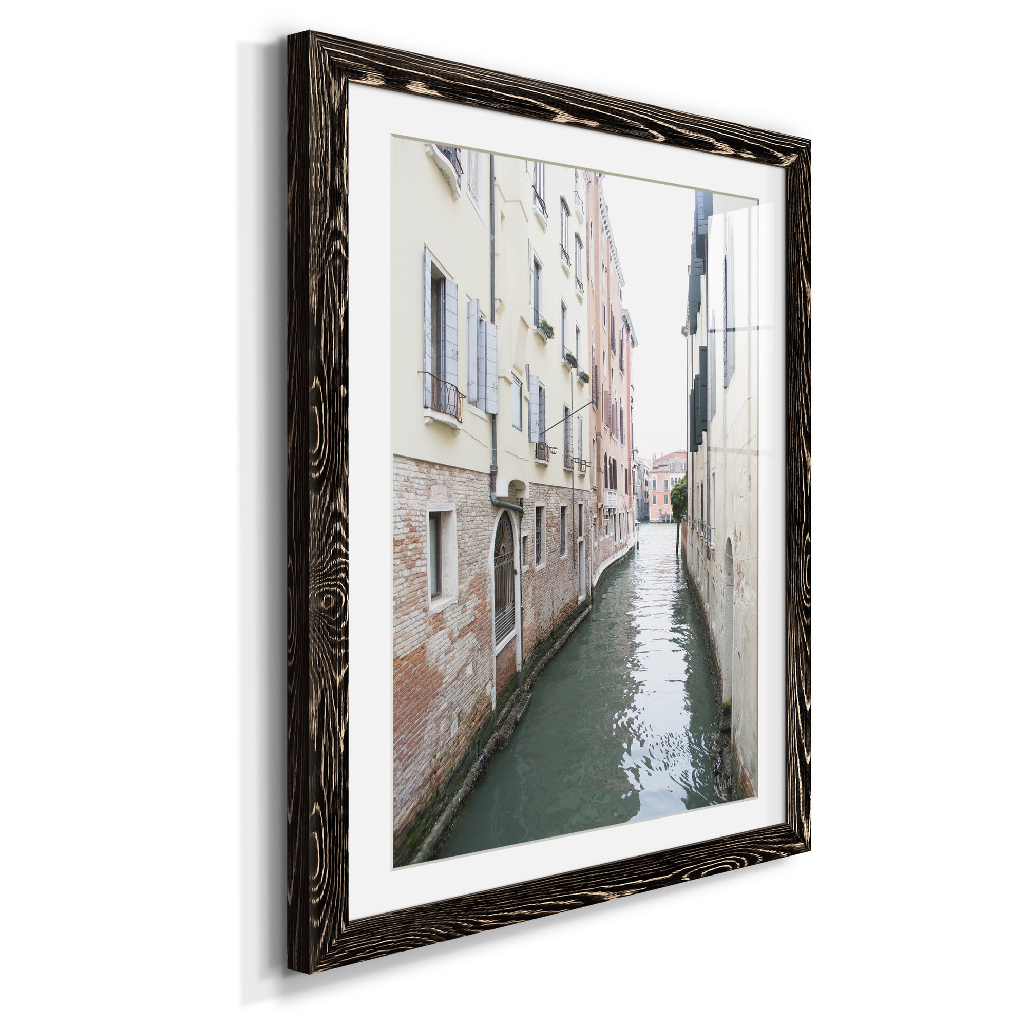 Venice Canal II - Premium Framed Print - Distressed Barnwood Frame - Ready to Hang