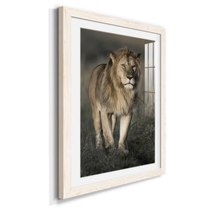 Morning Walk in Masai Mara - Premium Framed Print - Distressed Barnwood Frame - Ready to Hang