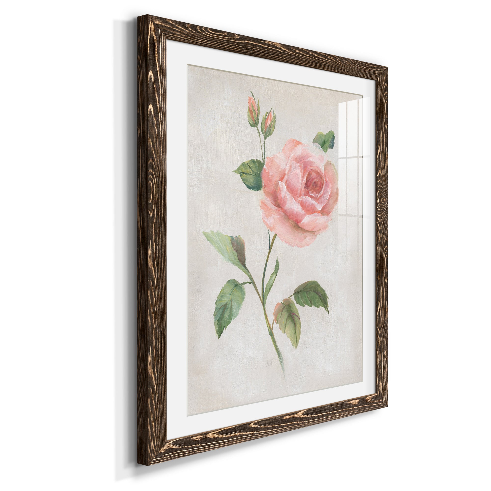 Grandiflora I - Barnwood Framed Art Print