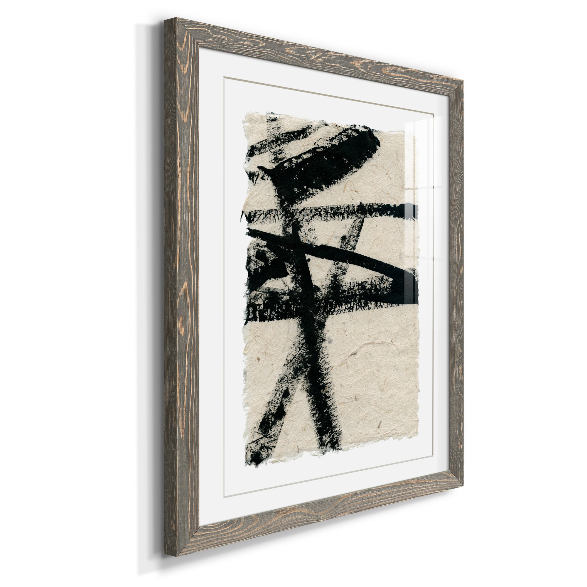 Lines Crossed III - Premium Framed Print - Distressed Barnwood Frame - Ready to Hang