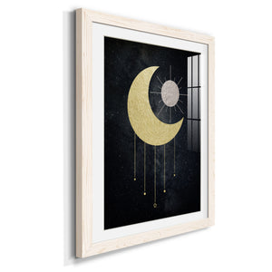 Jeweled Moon - Premium Framed Print - Distressed Barnwood Frame - Ready to Hang
