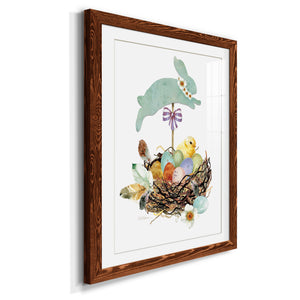 Bunny Hop - Barnwood Framed Art Print