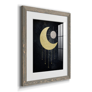 Jeweled Moon - Premium Framed Print - Distressed Barnwood Frame - Ready to Hang