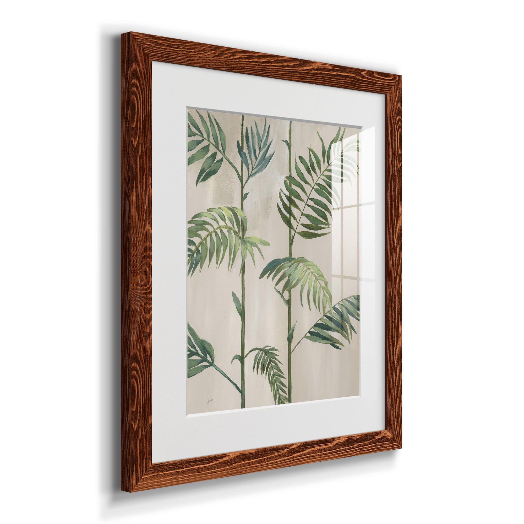 Modern Fronds I - Barnwood Framed Art Print