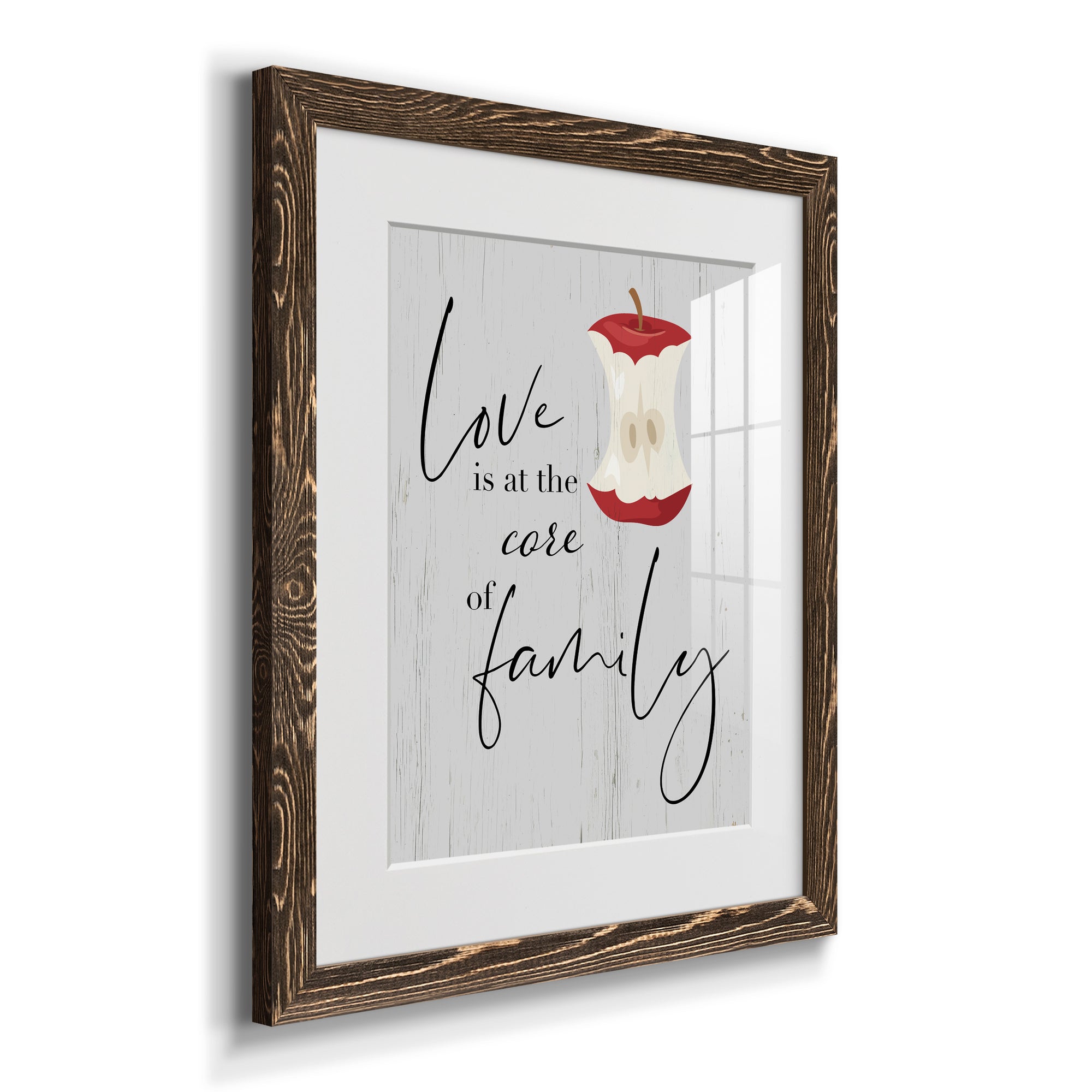 Core of Family - Premium Framed Print - Distressed Barnwood Frame - Ready to Hang