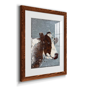 Cow On Galvanized Metal - Barnwood