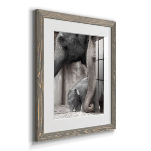 Family Moment - Barnwood Framed Art Print