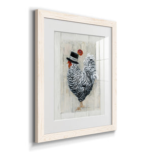 Sunday Best Rooster - Barnwood Framed Art Print