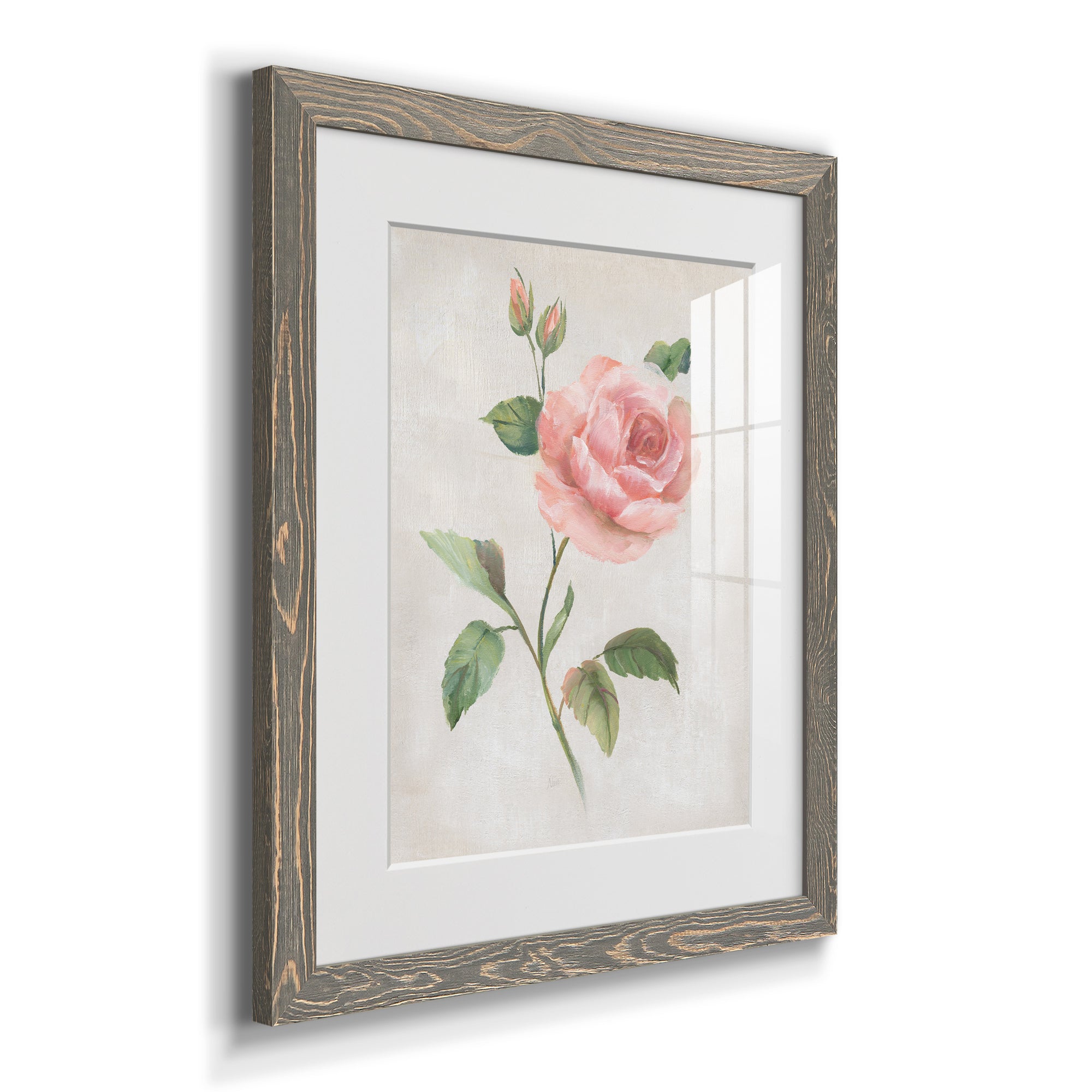 Grandiflora I - Barnwood Framed Art Print